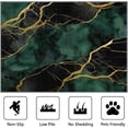 thumbnail image 5 of Marble Rugs for Bedroom, Marble Abstract Luxury Modern Emerald Green Gold Area Rug, Soft Low Pile Carpets, Washable Non Slip Mats for Home Decor 4x6ft, 5 of 6