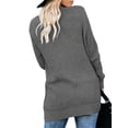 thumbnail image 3 of Langwyqu Womens Long Sleeve Casual Lightweight Knit Sweaters Cardigan Coat, 3 of 4