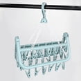 thumbnail image 4 of Sock Drying Rack, Hanging Clothes Drying Rack with 32 Windproof Pegs, Collapsible Lingerie Sock Drying Rack for Socks, Underwear, Baby Clothes, Towels, 4 of 5