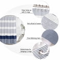 thumbnail image 6 of Navy Blue Stripe Waterproof Fabric Shower Curtain,Modern Rustic Horizontal Blue Striped Waterproof Fabric Shower Curtain for Bathroom Curtains Bathtubs Shower Curtains with 12 Hooks Standard 60x72, 6 of 8
