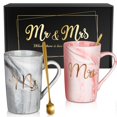 thumbnail image 1 of Juego de tazas de café Linkax Mr and Mrs de cerámica, 1 of 9