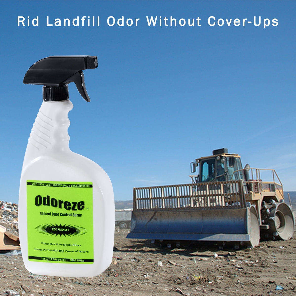 ODOREZE Natural Yard & Concrete Odor Control Spray: 5 Gallon Concentrate Treats 40,960,000 Sq. Yards