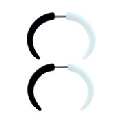 BODY JEWELRY Stainless Steel Illusion Black White Claw
