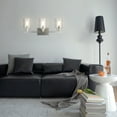 thumbnail image 4 of Costway 3-Light Wall Sconce Modern Bathroom Vanity Light Fixtures w/ Clear Glass Shade, 4 of 10