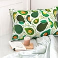 thumbnail image 4 of Honeii Green Avocado Print Pillow Cases,Plush Throw Pillow Covers,Decorative Pillowcase for Sofa, Couch, Living Room-16"x24", 4 of 6