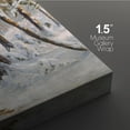 thumbnail image 4 of IDEA4WALL Adhesive Canvas Wall Art Frozen Tree Trunks & River in Winter Landscape Art Rustic Nature Wilderness Forest Scenery Print Relax/Calm for Living Room, Bedroom, Office - 24"x36", 4 of 5