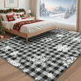 thumbnail image 2 of Bleum Cade 8'x10' Christmas Snowflake Area Rugs for Living Room, Washable Rugs for Bedroom Dinning Room,Grey Buffalo Plaid Rug Ultra Soft Non Slip Durable Large Carpet Home Decor, 2 of 9