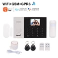 thumbnail image 2 of Sistema de alarmas Irfora Smart Home Sistema de alarma de seguridad antirrobo Tuya 433MHz WiFi inalámbrico + GSM + GPRS 3G SMS Sistema de seguridad de alarma de marcado automático Panta Irfora Sistema de alarmas, 2 of 5