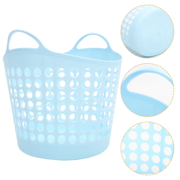 RENACLIPY Lightweight Plastic Laundry Hamper with Handle, Basket for Home, Bedroom, Bathroom Storage and Organization