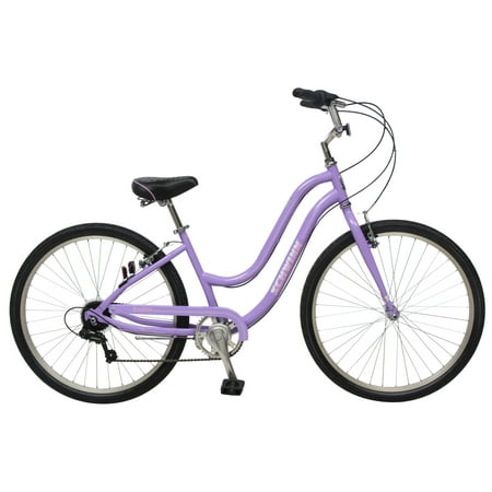 - Schwinn Brookline cruiser bike, 27.5 inch wheel, 7 speeds, womens, purple