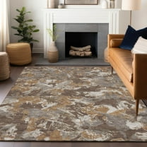 Addison Rugs Chantille Indoor/Outdoor Transitional Floral Brown Washable Rectangle Rug, 9' x 12'