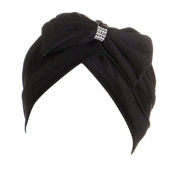 Weikingp Clearance! Headbands for Women, Braid Head Turban Bowknot Turban Ethnic Wrap Cover Cap Headwear Hair Hat Cap Heardband, Bandanas for Women, Bandanas for Men Black