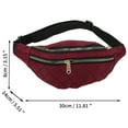 thumbnail image 3 of Unique Bargains 1 Pc Fanny Pack Argyle Waist Bag Red, 3 of 6
