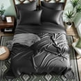 thumbnail image 3 of SONORO KATE 6 Pieces Bamboo Bed Sheets Set, Luxury Rayon Derived - Deep Pockets - Wrinkle Free - Extremely Soft, California King, Black, 3 of 9