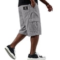 thumbnail image 2 of Dwellite Twill Cargo Shorts for Men Casual Classic Bermuda Shorts with Pockets Drawstring Comfort Big and Tall Pant Gray L, 2 of 5