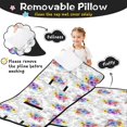 thumbnail image 3 of Pioneer Flower Floral Print Pattern Toddler Nap Mat for Teens Preschool Daycare, Teens Sleeping Mat Bag, Toddler Sleeping Bag with Pillow, 3 of 6