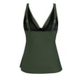 thumbnail image 6 of Firpearl Underwire Swim Top for Women Flared Tankini Swimsuit Push Up Supportive Bathing Suits Top Deep Army Green US14, 6 of 7