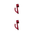 thumbnail image 4 of serony Alloy Easy-to- Side Storage Hook With Exquisite Craftsmanship Aluminum Alloy Hook Half Cover Hook red 2Set, 4 of 6