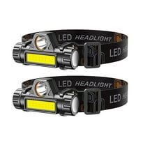 US 2-4Pack Waterproof LED Headlamp Flashlight USB Rechargeable Headlight Camping