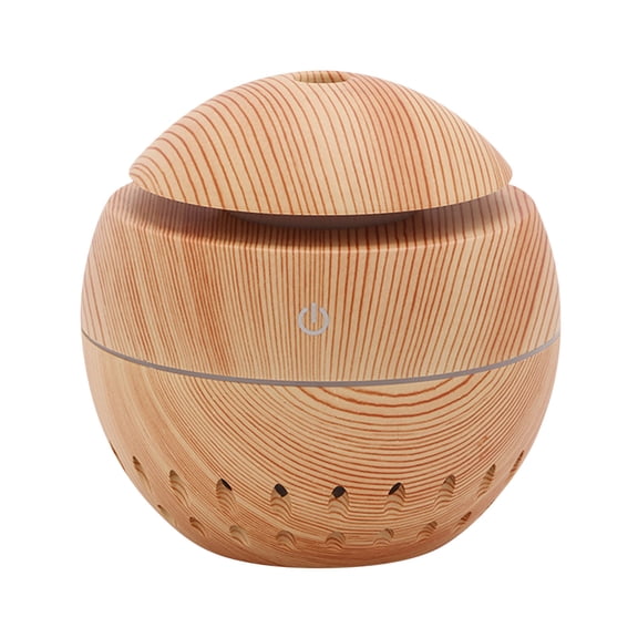 YiBai Beige Humidifiers for Bedroom, Wood Grain Humidifier Colorful Night Aromatherapy Machine USB Household Humidifier Water Replenisher Desktop Humidifier #.1314