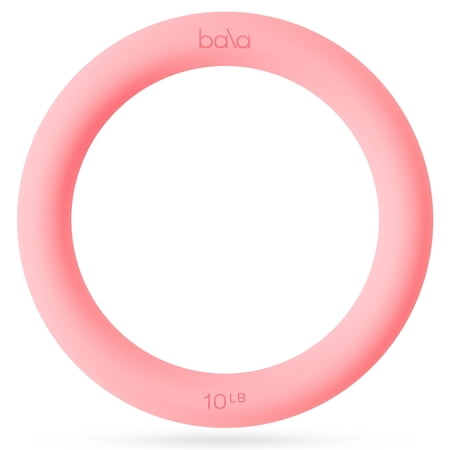 Bala Power Ring, 2-in-1 Kettlebell & Dumbbell, 10lb (Blush) - Full Body Home Gym Workout Equipment