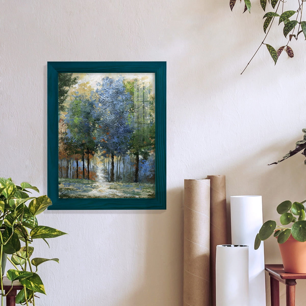 Afternoon Light -Framed Print w/glass-Ocean Blue