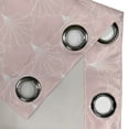 thumbnail image 4 of Ambesonne Art Deco Grommet Curtain, Rose Vintage Line Shells, 50"x108", Rose and White, 4 of 5