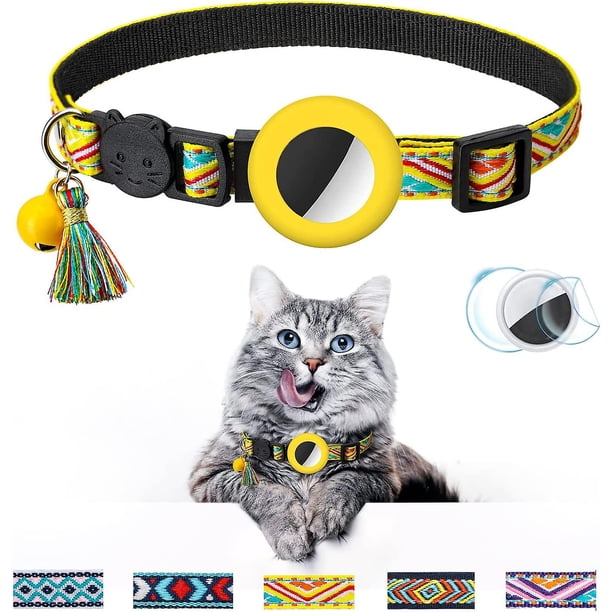 Collar de gato de seguridad de silicona con gatito separable ajustable con campana