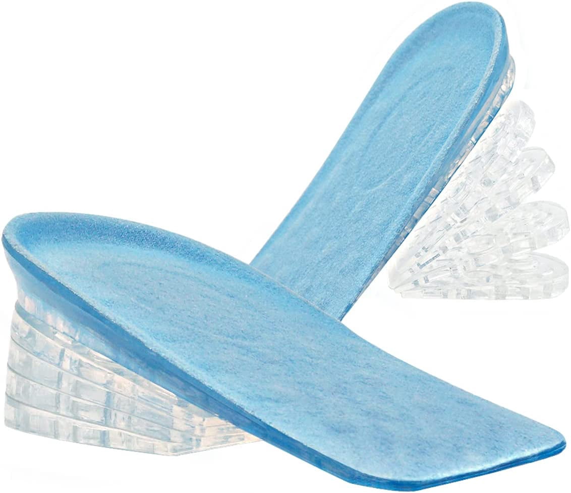 Adjustable 5-Layer Height Increase Insoles. Silicone Heel Cushion Inserts  for Men and Women. Gel Heel Lift Inserts for Leg Length Discrepancy -  Walmart.com