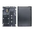 thumbnail image 1 of M.2 NGFF MSATA SSD to SATA 3.0 Adapter Card 2 in 1 Converter Card M.2 SSD Adapter Card External Hard Drive Enclosure, 1 of 4