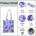 thumbnail image 5 of Watercolor Butterfly Floral Canvas Tote Bag – Romantic Nature-Inspired Reusable Cotton Shopping Bag with Artistic Fantasy Garden & Starry Sky Design for Women, Teens, Aesthetic Gift Lovers, 5 of 7