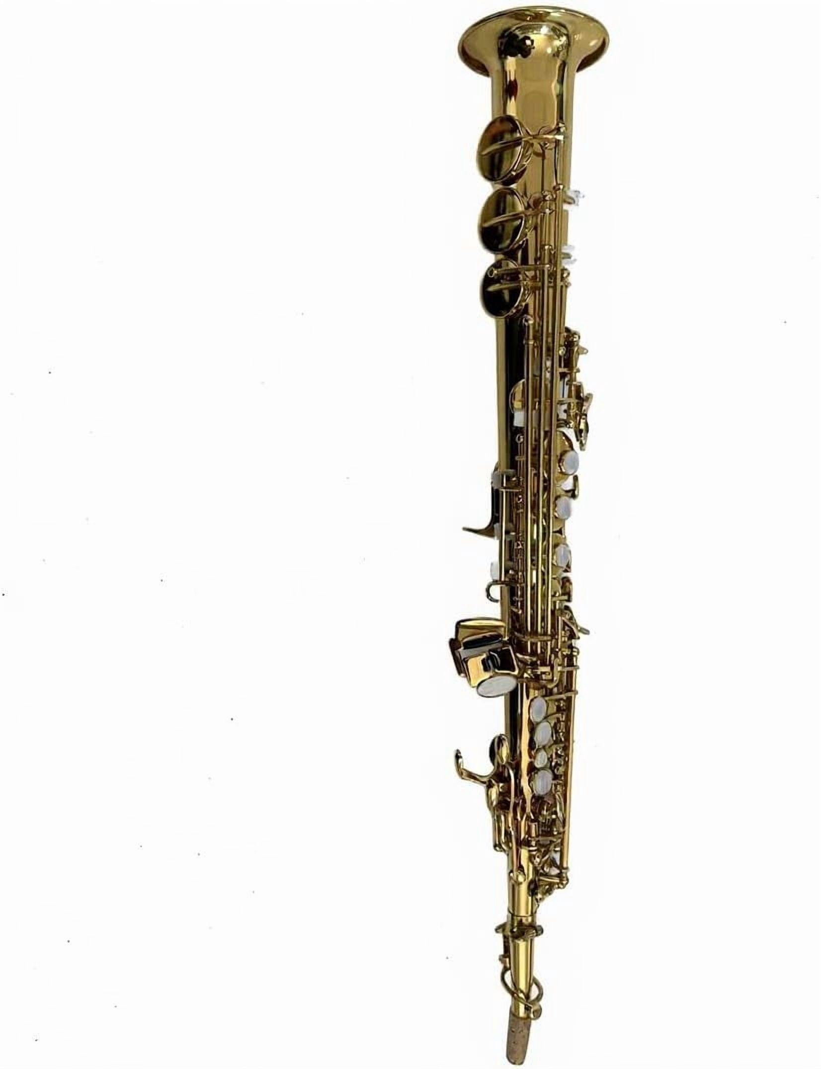 Soprano Saxophone Package for All Levels- Complete Beginner-to-Professional Kit with Carrying Case, Neck Strap, Reeds, Stand, and Cleaning Accessories