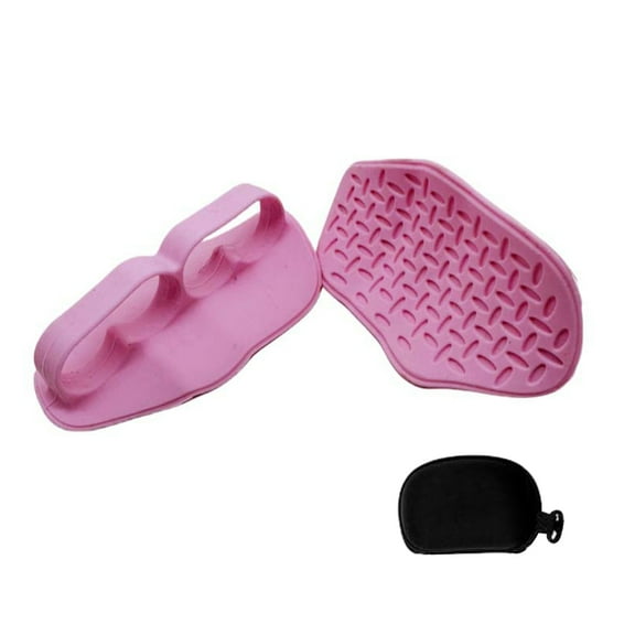 Hyasfey 1 Pair Anti-Slip Workout Grips Men Women Hand Palm Protection Weight Lifting Dumbbell Deadlift Pull-Up Grippers Gym Training Exercise Fingerless Gloves