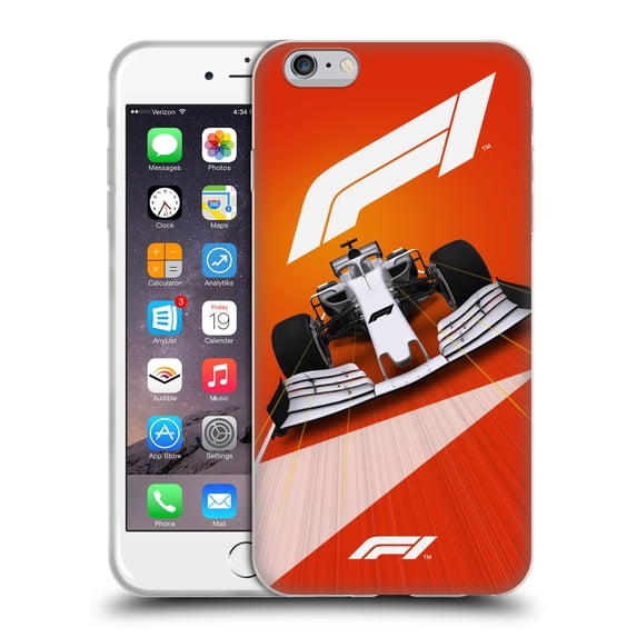 Head Case Designs Officially Licensed Formula 1 F1 Cars Front White Soft Gel Case Compatible with Apple iPhone 6 Plus / iPhone 6s Plus