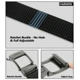 thumbnail image 3 of Fairwin Mens Belt Nylon Ratchet Belts Casual Golf Web Belt, Waist 33"-37", Black, 3 of 7