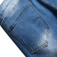 thumbnail image 2 of LZLER Men Stretchy Jean Shorts Casual Denim Shorts with Hole, 2 of 6