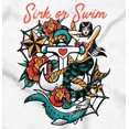 thumbnail image 2 of Sink or Swim Anchor Mermaid Tattoo Womens Slim Fit Graphic Tee Brisco Brands L, 2 of 5