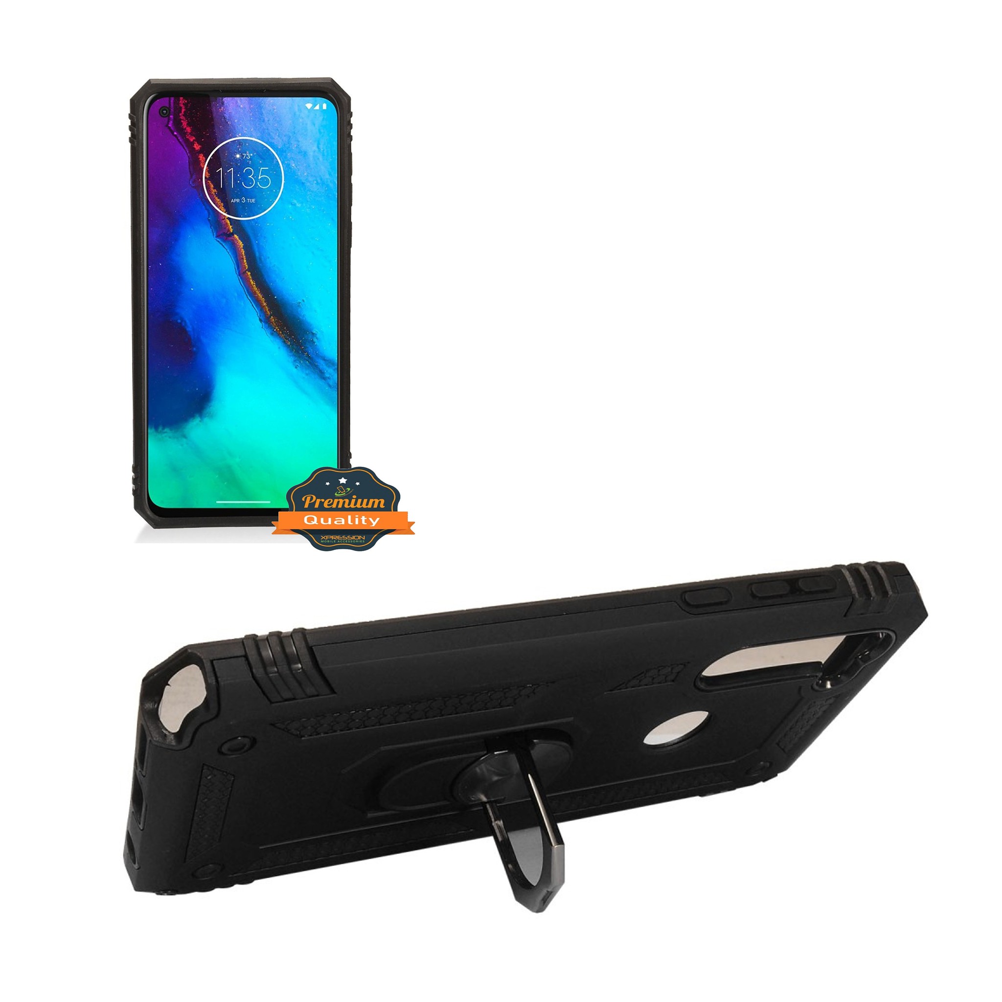 Case for Samsung Galaxy A32 5G with Magnetic Ring Holder Stand Kickstand Slim Hybrid Rugged Dual Layer Heavy Duty Hard Cover for Galaxy A32 5G by Xcell - Black - image 5 of 10