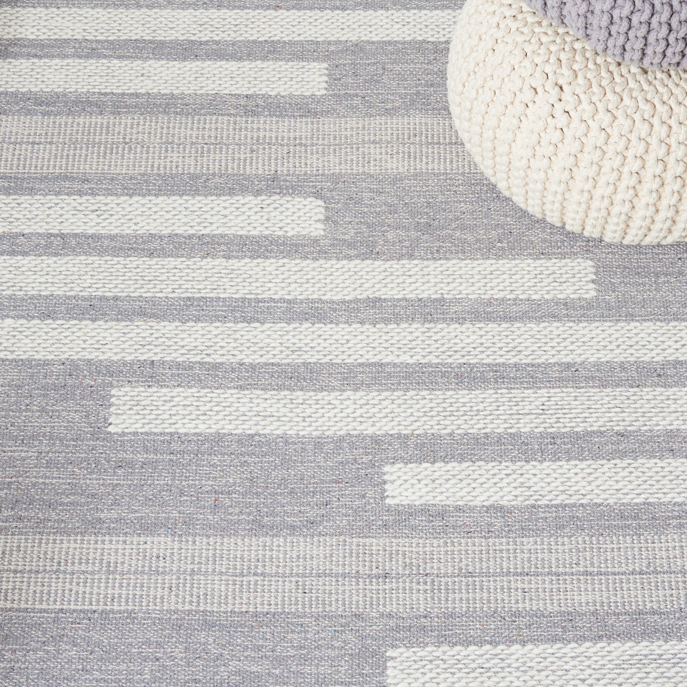 SAFAVIEH Striped Kilim Eamon Striped Area Rug, Silver/Grey, 8' x 10'