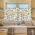 thumbnail image 2 of Yayeee Kitchen Curtains Tier Set of 2 Light Filtering 57"x36" Over Sink Window Panels, Green Vegetables Pattern, 2 of 7