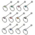 thumbnail image 1 of Barbell Tongue Ring Surgical Steel with Door Knocker Design, 1 of 8
