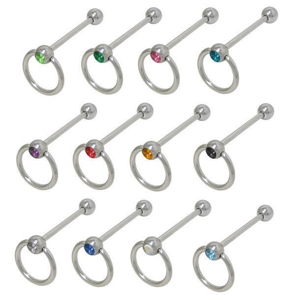 Bodyjewelryonline Barbell Tongue Ring Surgical Steel With Door Knocker Design Walmart Com Walmart Com