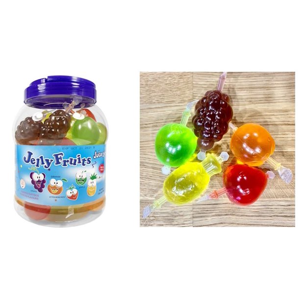 Fruit Jelly 40 pieces Fruit Flavored Squeezable Jellies Assorted