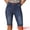 Blue, variant on DARING DIVA Women's Mid Rise Waist Denim Bermuda Shorts with Pockets XS Blue