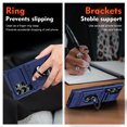 thumbnail image 7 of Case Designed for Samsung Galaxy S25 Edge, Hybrid Back Case with Ring Stand & Hidden Card Slot & Support Magnetic Car Mount Shockproof Fall-Protection Slim Phone Cover for Galaxy S25 Edge, Blue, 7 of 7