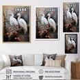 thumbnail image 4 of Designart "Japon Art euphony Of Crane II" Animals Floater Framed Canvas Art Print, 4 of 7