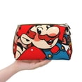 thumbnail image 3 of Saiise Mario Print Makeup Bag PU Leather Travel Makeup Bag Organizer Makeup Pouch, Portable Cosmetic Bags for Women,Cute Make Up Bag for Travel Size Toiletries Accessories Brushes, 3 of 7