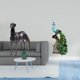 thumbnail image 2 of Estatua de perro de resina,Estatua de perro galgo de resina con forma de animal,Escultura coleccionable para escritorio,decoración del hogar,Figura de escritorio,Estante de estatua de pavo, 2 of 8