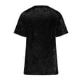 thumbnail image 5 of Babysbule Womens Summer Tops Women's Crew Neck Velvet Tops Short Sleeve T-Shirt Casual Fashion Blouse, 5 of 8
