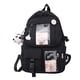 thumbnail image 1 of Mochila Kawaii con pines MBVBN Escolar Bonita Estética negra accesorios, 1 of 3